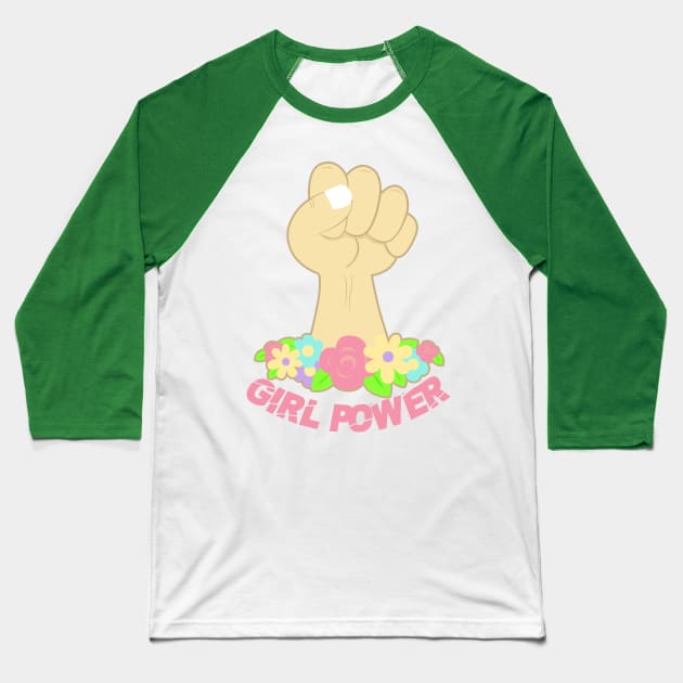 Girl Power Baseball T-Shirt by Namarqueza